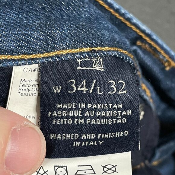 Scotch & Soda Jeans Mens 34x32 Blue Ralston Slim Fit Dark Wash Button Fly - Picture 7 of 16